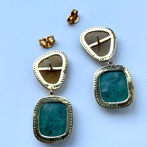 Sliced Sapphires Drop Earrings by Susan Hanover - Picture 5 of 13